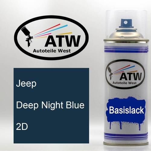 Jeep, Deep Night Blue, 2D: 400ml Sprühdose, von ATW Autoteile West.